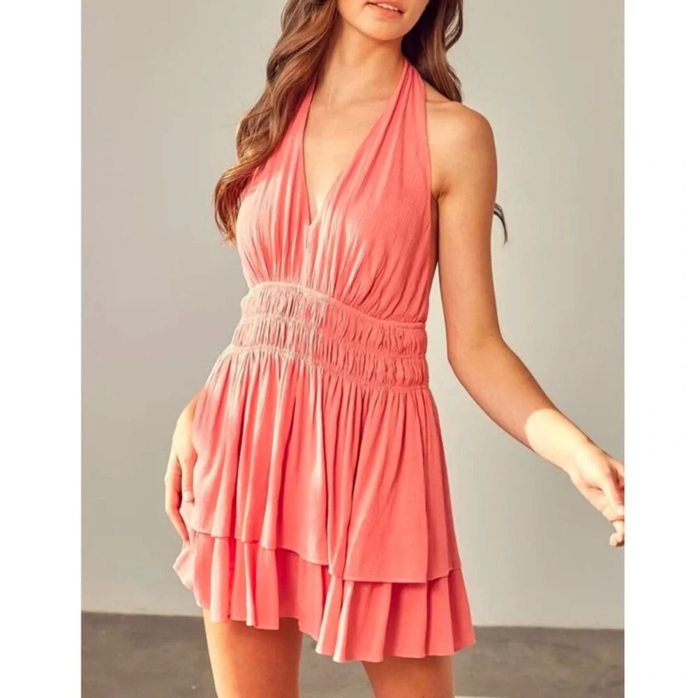 Pink Halter Neck romper - Picture 10 of 13
